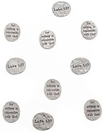 Vilmain Pewter Luke 1:37 Pocket Token, Bag of 10