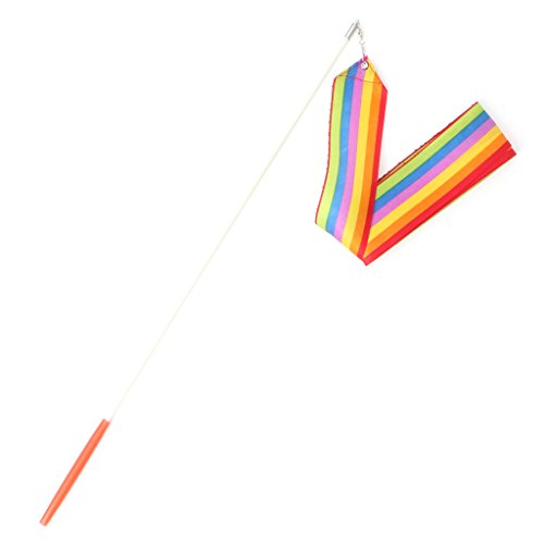 Kangnice 4M Dance Ribbon Gym Rhythmic Art Gymnastic Ballet Streamer Twirling Rod (Colorful) - Thumbnail 3