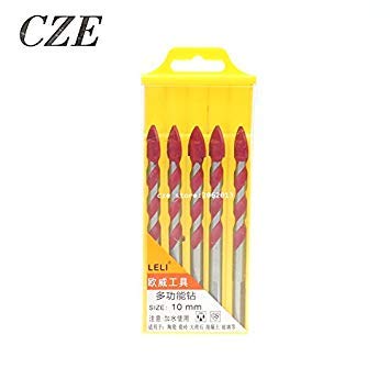 Generic 5Pcs/lot 10mm Twist Spade Drill Triangle Hex Shank Drill Bits For Ceramic Tile Concrete Glass Marble Etc