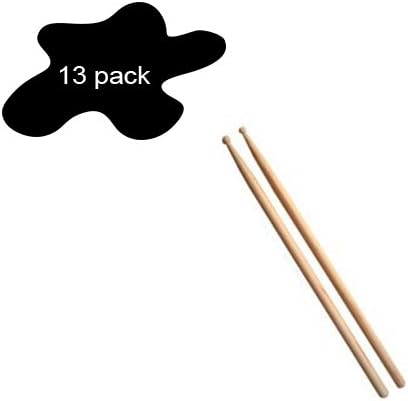 Music Class Supplies - Bakers Dozen Drumsticks Pack - 13 Pairs of Drumsticks