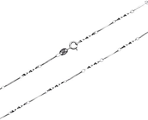 Sterling Silver 0.7mm/1mm Solid 925 Twister Link Dainty Chain Necklace for Lightweight Pendant 16’’-30’’