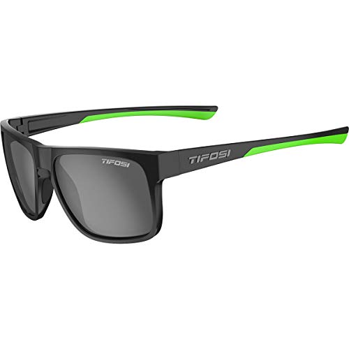 Tifosi Optics Swick Sunglasses with Polarized Lens,Black/Neon,One Size