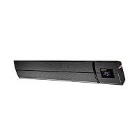 ZFF Infrared Smart Heater LED Panel Touch Remote Control Energy Saving Power Fast Heat Windless, Silent, 1200/2400W (Color : BLACK)