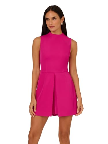 Adrianna Papell Women's Peplum Romper | Sleeveless One Piece Romper with Split…