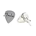 MENDEPOT Novelty Fender Guitar Pick Cufflinks With Box