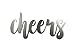 Steel Metal Script Word Art - Various Sizes and Finishes (cheers Small 12.5x6