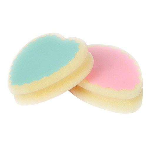 Hair Remove Sponge Hosamtel Peach Heart Teardrop Shape Magic Painless Hair Removal Depilation Sponge Pad for Leg Arm(Random Color)