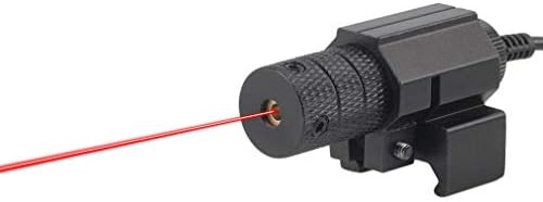 gancunsh Tactical Flashlight Tactical Red Laser Sight With Tail Switch Remote Switch Scope For Hunting Pressure Switch and Rail Rifle Mount for Picatinny AR (No Battery)