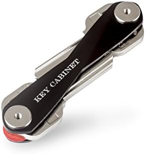 Key Cabinet - Smart Key Holder * Compact and Multifunctional Key Organizer * Fathers Day Gift * Extended Key Case Holds 2-10 Keys (Black)