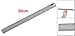 EvZ Carpenter Stainless Steel Straight Ruler Measuring Tool 30cm 12 Inch