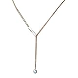 ABC® Women Simple Little Sheet Metal Crystal Rhinestone Chian Alloy Necklace