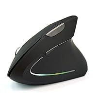 anyilon 2.4G Wireless Ergonomic Vertical Mouse 6 Buttons Optical 1600DPI Gaming Mice with Colorful LED Light Computer Mouse