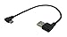 CERRXIAN 9Inch Mini USB Cable Combo Mini USB Right Angle & Left Angle Male to USB Type A 2.0 Left Angle Male Data Sync and Charge Cable (Black)(2Pack) L