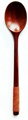 Kitchen Wood Spoon(1PC) Handmade Natural Tableware Natural Ellipse Wooden Spoon for Soup Coffee Tea