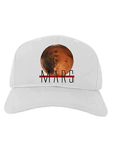 TOOLOUD Planet Mars Text Adult Baseball Cap Hat - White
