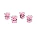 MINI-FACTORY Bling Pink Car Accessories Wheel Decoration Crystal Tire Valve Stem Caps - Floral Crown
