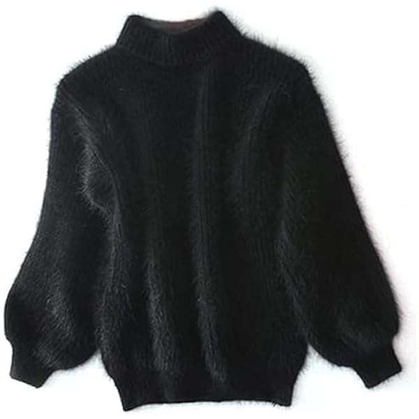 KEYULI Angora Cashmere Blend Loose Warm Sweater Casual Thick