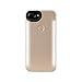 LuMee Duo Phone Case, Gold Matte | Front & Back LED Lighting, Variable Dimmer | Shock Absorption, Bumper Case, Selfie Phone Case | iPhone 8+ / iPhone 7+ / iPhone 6s+ / iPhone 6+