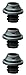 le Creuset WA137PL2-31 Wine Pump and 3-Stoppers, 1 EA, Black