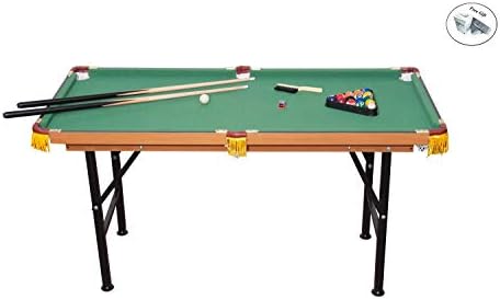 Eight24hours 4.5ft Mini Table Top Pool Table Game Billiard Board Play with Balls Set cues Only