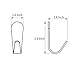 HOMEIDEAS Bathroom 3M Self Adhesive Hook for Towel and Robe,Decorative Wall Adhesive Hooks for Home Kitchen Coats Hats Keys,Brushed Stainless Steel,Pack of 6