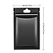 200 Pieces Foil Pouch Bag,Resealable Odor Proof Bags, Polyester Film Zip Lock Bags Aluminum Foil Bags, Metallic Polyester Film Foil Flat Food Storage Bags Pouch (Black)