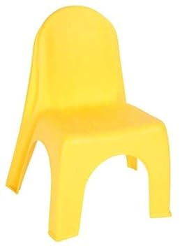 Spetebo Kinderstuhl in gelb - robuster Stuhl für Kleinkinder - Kindermöbel Gartenstühle Kinserstühle