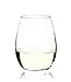 Bavel Stemless Wine Glasses,19oz,set of 4,Large Stemless Glass Holds Full Bottle of Wine.Red Wine & White Wine glasses sets for retirement,gifts,clear
