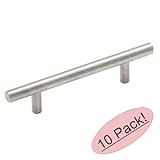 Cosmas 305-96SS True Solid Stainless Steel Construction Euro Style Cabinet Hardware Bar Handle Pull - 3-3/4