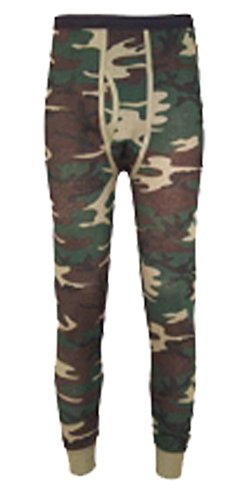 Indera Mills Colored Thermal Long John Bottoms,X-Large,Green Camo
