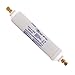 EZ-Flo 10 Inch Line Water Filter, Brass 1/4 Inch MIP x 7/16 Inch Compression Adapters, 1500 Gallon Capacity, 60461N