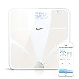 Letsfit Bluetooth Body Fat Scale, Smart Wireless Digital Bathroom Weight Scale, Large Backlit Display Free Smartphone App, Body Composition Analyzer Weight Body Fat BMI Muscle Bone Water Weight