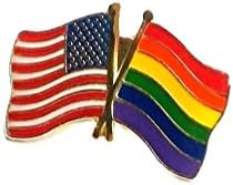 Lot Of 12 Gay Pride Friendship USA Flag Rainbow Lapel Pins LGBT Gift Support