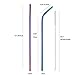 Colorful Stainless Steel Straws, 4pcs Ultra Long 12