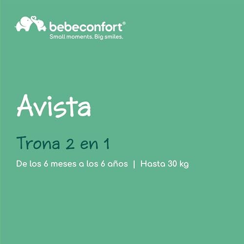 Cadeira alta bebeconfort avista evolutiva que se transforma em cadeira de criança, com estofamento e bandeja, dos 6 meses aos 30 kg, cor verde mineral