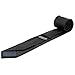 100% Silk Handmade Black Ties For Men Solid Color Neckties Mens Tie Men's Necktie by John William