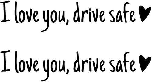 I Iove You Drive Safe Mirror Sticker, 2PCS Decal Stickers Romantic Thoughtful Mirror Stickers Practical Decals