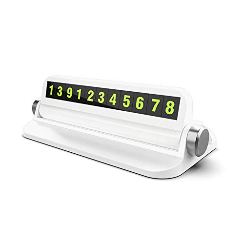Sizet Cell Phone Holder for Car Dashboard with Temporary Parking Card, Automotive Interior Temporary Parking Card Reversible Hidden Phone Number Plate