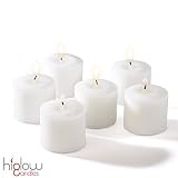 Votive Candles Wedding 10 Hour Votives Made in The USA HIGLOW (12 with 4 Bonus Candles, White)