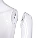Giantex Female Mannequin Stand Dress Form Egghead Plastic Full Body Display with Base, 6 Ft (White, Casual Two Hands Mannequin)