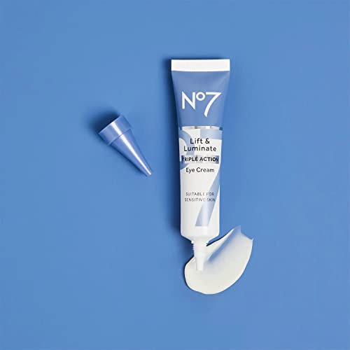 No7 Lift & Luminate Eye Cream Dark Circles & Puffiness Solution Shea Butter, Hyaluronic Acid