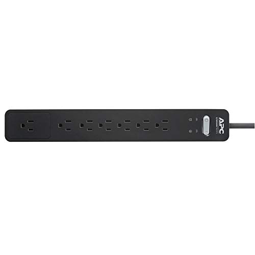 APC Surge Protector Power Strip, PE76, 1440 Joule, Flat Plug, 7 Outlet