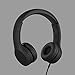 LilGadgets Connect+ Foldable Kids Headphones for School - On-Ear Wired Headphones with Mic - Volume Limited, Noise Reduction & SoftTouch Padding - SharePort Technology for Multiple Kids - Black