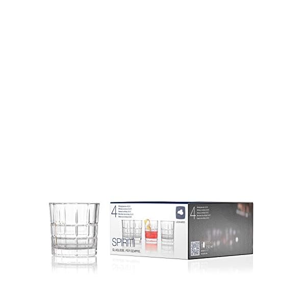 Leonardo Spiritii Trink-Gläser, 4er Set, 250 ml, spülmaschinenfeste Wasser-Gläser, Saft-Gläser mit Schliff, stoßfestes Gläser-Set, 022757 – Bild 7