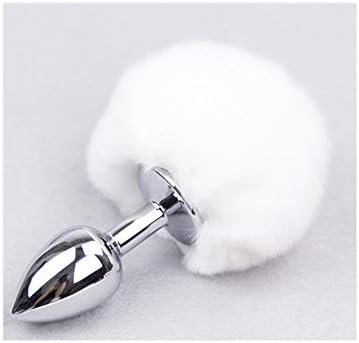 Cute Rabbit Bunny Tail Silicone Device Toy White