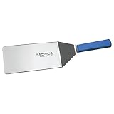 Dexter Cool Blue Basics Stainless Steel Hamburger Turner With Blue Polypropylene Handle - 8