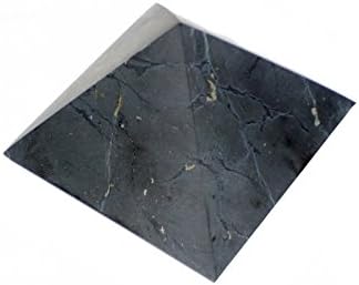 Shungite UnPolished Pyramid 70x70 mm Stones Crystal Mineral Large from Karelia, Russia
