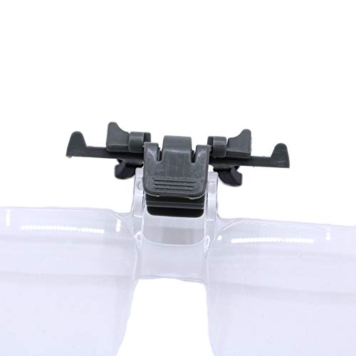 Beileshi Clip On and Flip Up 2X Magnifying Lens Glasses Clamping Piece Great for Reading Needlework Crafts Map Reading and Viewing Coins and Stamps