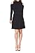 Multi-style High Waist A-line Flared Skater Mini Skirt (M, Black)