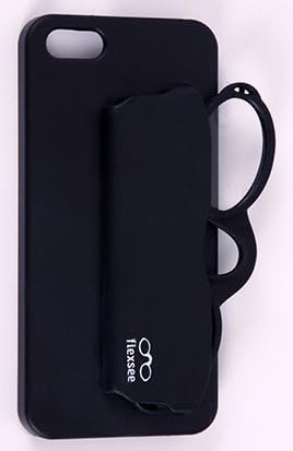 Flexsee Eye-Case Lightweight Nose Resting Flexible Reading Glasses for your I-phone, Easy to Carry, Unbreakable, Black +3